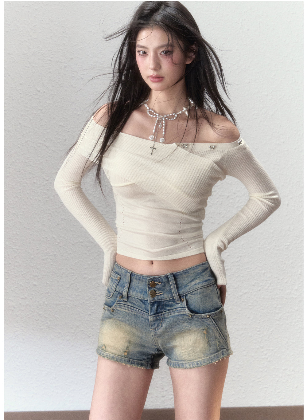 Washed Vintage Denim Shorts - CHINASQUAD