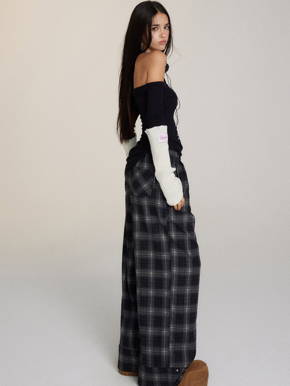 Cuffed Hem Studded Casual Pants - CHINASQUAD