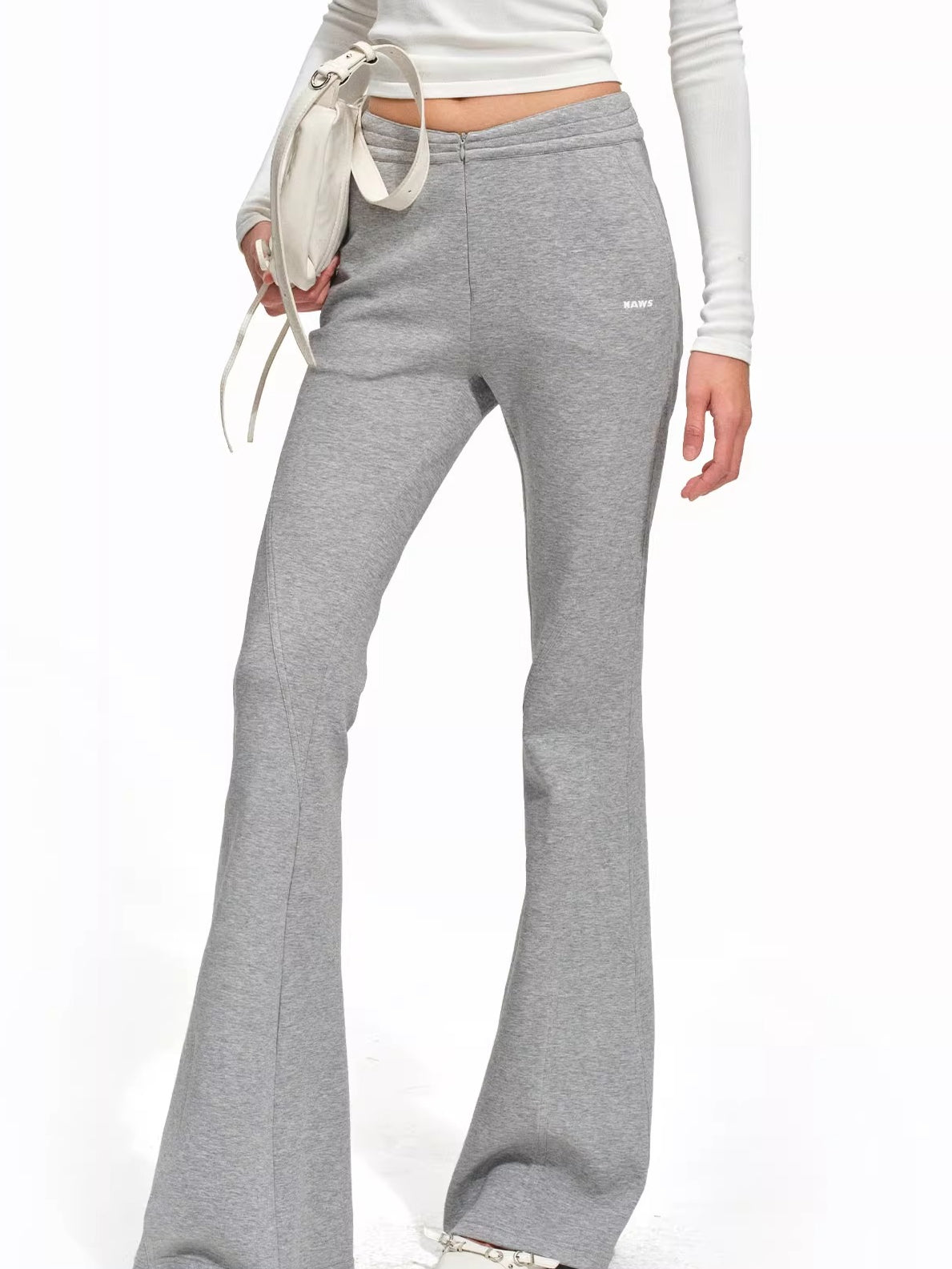 Air Cotton V-Waist Micro-Flare Knit Pants