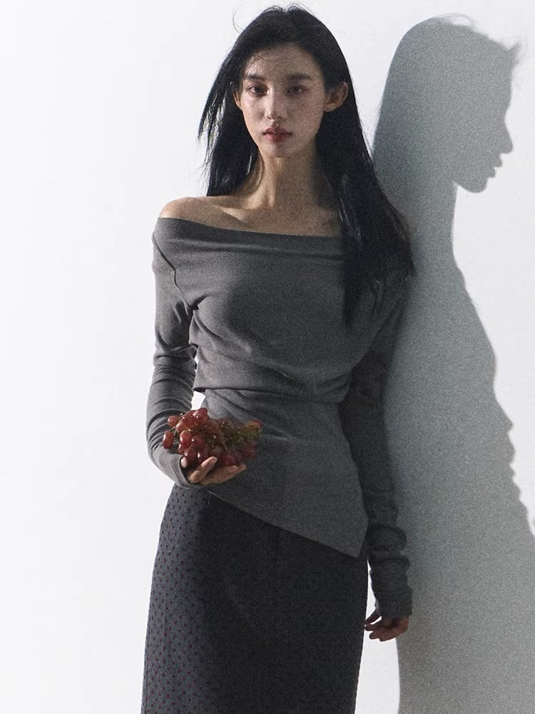 One-Shoulder Waist-Defining Knit Base Layer