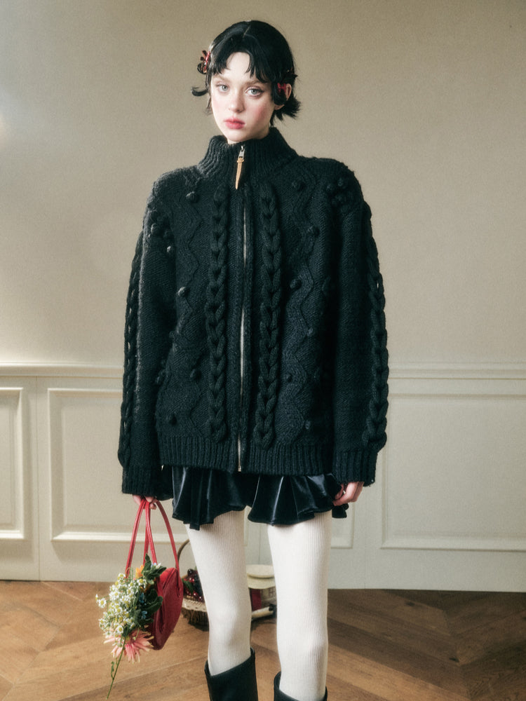 Wool Blend Cream Cloud Coat - CHINASQUAD