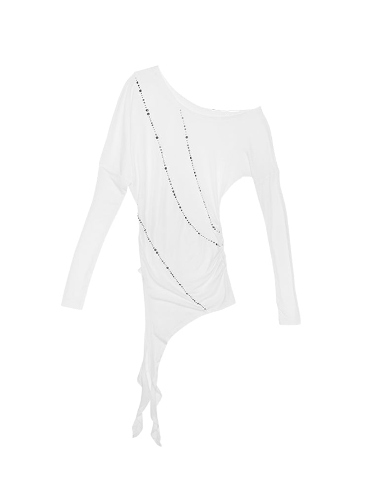 Studded Off-Shoulder Top - CHINASQUAD