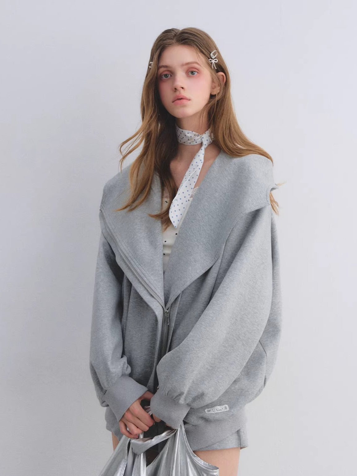 Hooded Zip-Up Sweatshirt & Flared Sweatpants Set