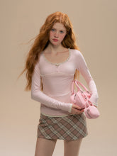 (Final Sale) Pink Plaid Wool Mini Skirt - CHINASQUAD