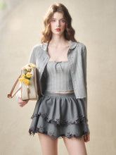 Embroidered Wool Hollow Cardigan & Tank Top Set - CHINASQUAD