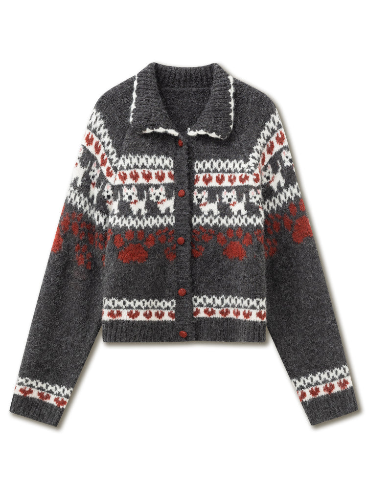 Fair Isle Westie Sweater & Skirt Set - CHINASQUAD