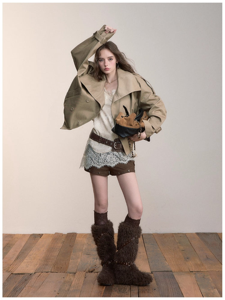 Irregular Rivet Versatile Shorts