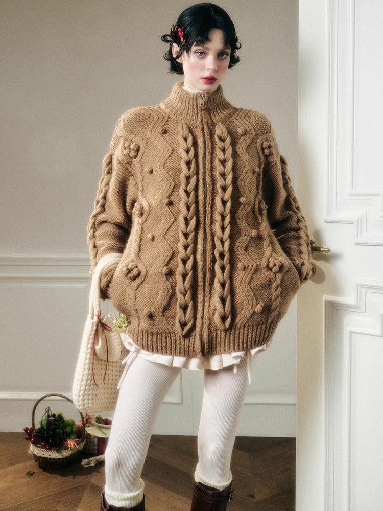 Wool Blend Cream Cloud Coat - CHINASQUAD