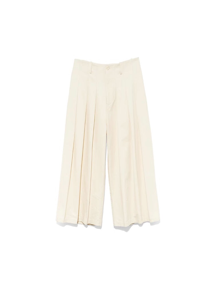 Pleated Wide-Leg Pants - CHINASQUAD