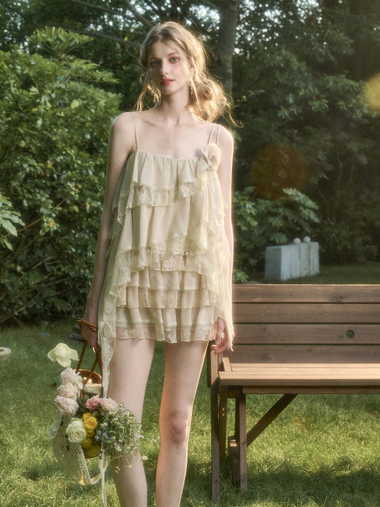 Soft Lace Fairy Tank Top & Skirt Set - CHINASQUAD