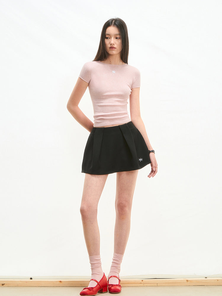 A-Line Short Pleated Skirt - CHINASQUAD