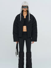 Black & Silver Hurricane Oversized Down Jacket - CHINASQUAD
