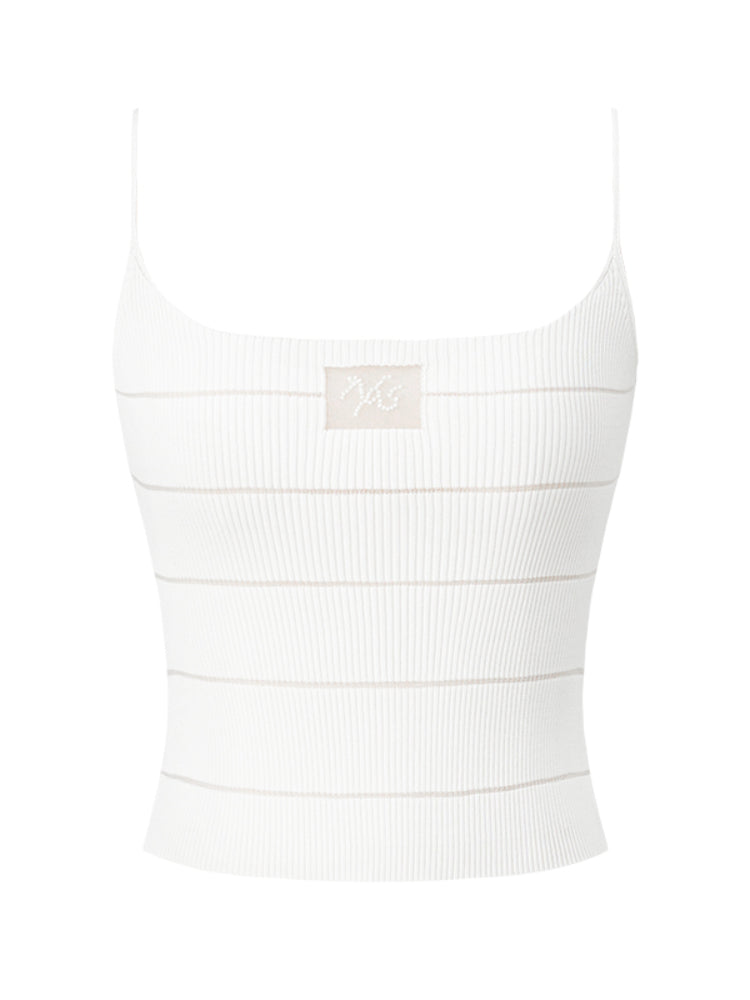 Ice Feel Striped Knit Vest - CHINASQUAD