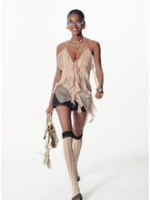 V-Neck Irregular Ruffled Cami - CHINASQUAD