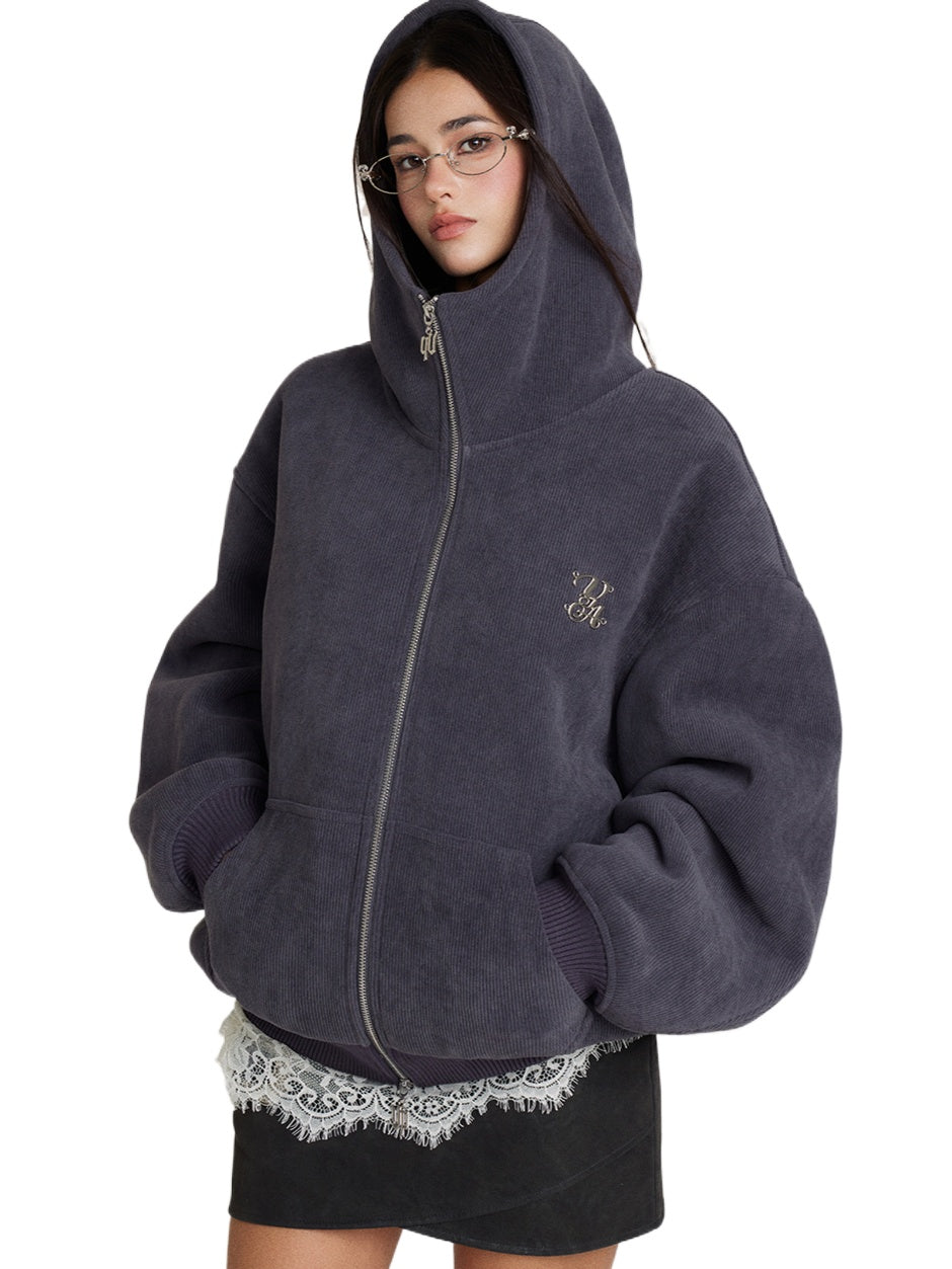 Heavyweight Shearling High-Collar Hoodie - CHINASQUAD