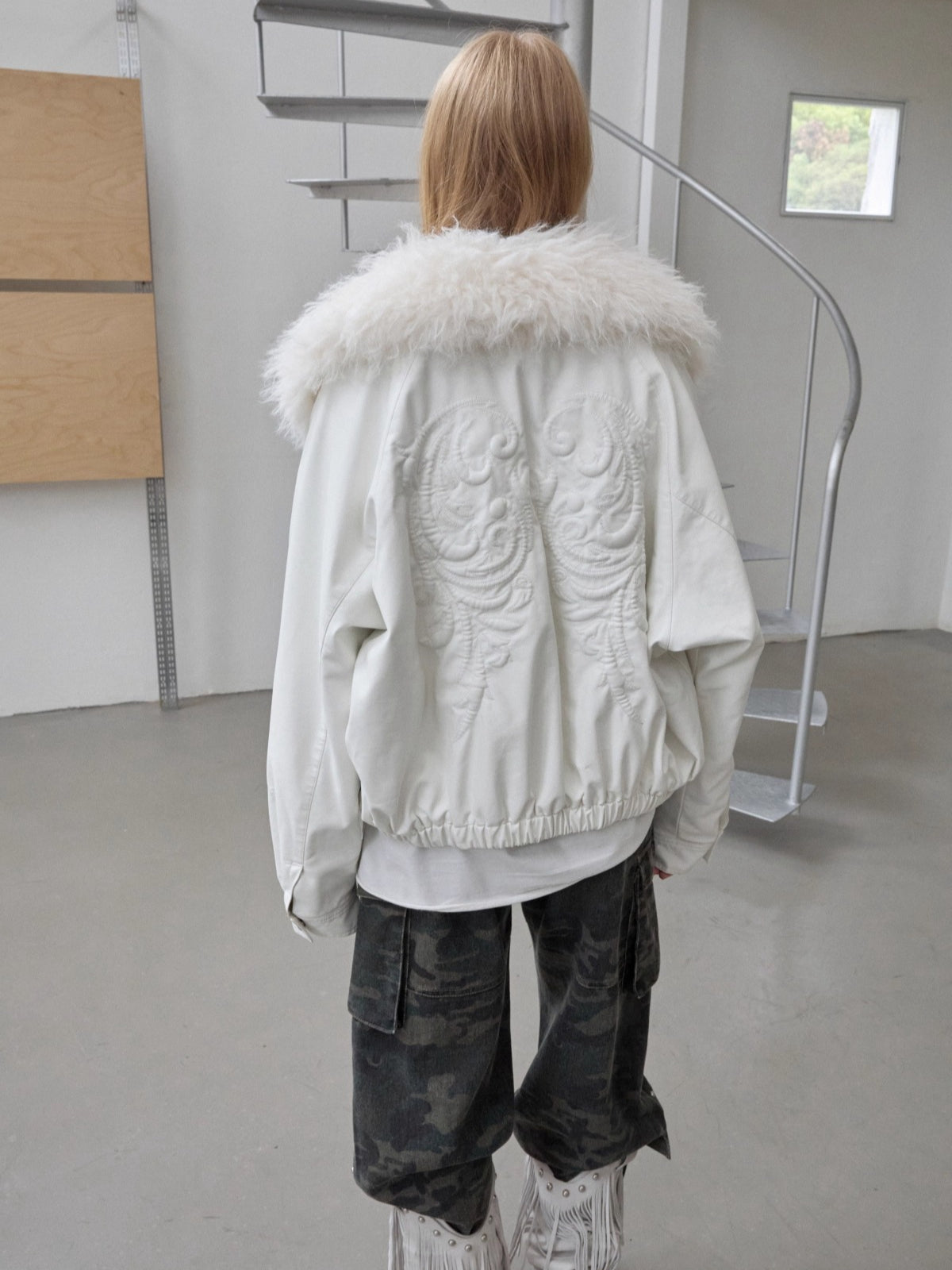 Washed Camouflage Multi-Pocket Cargo Wide-Leg Pants - CHINASQUAD