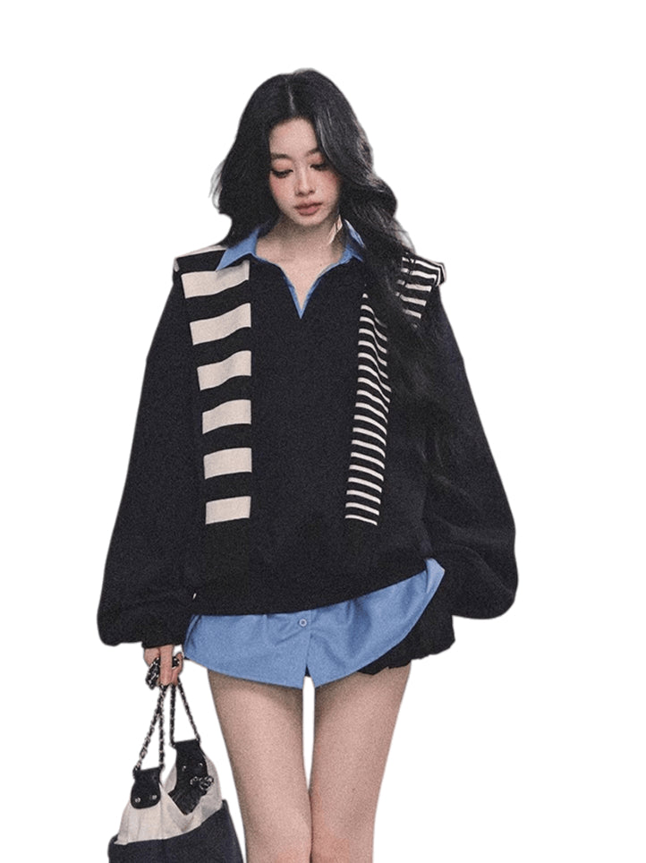 Two-Piece American Oversized Sweatshirt