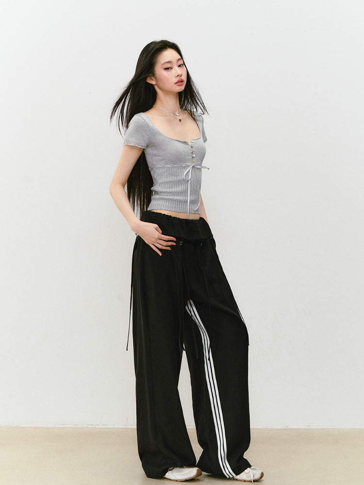 Bowknot Lyocell Knit T-shirt - CHINASQUAD