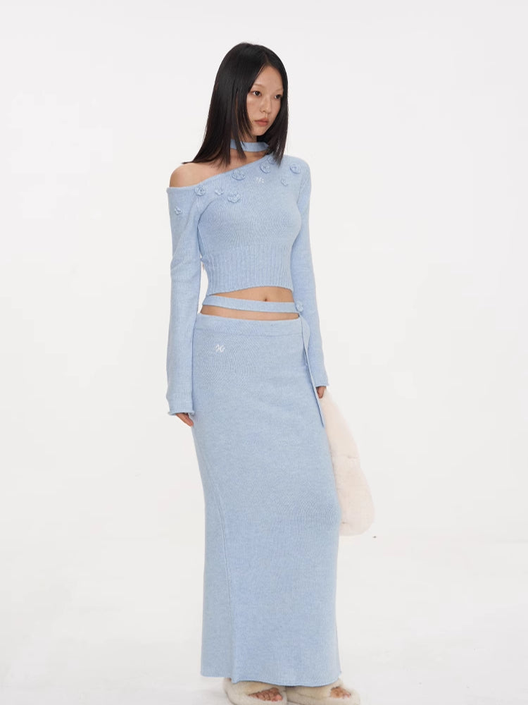 Wild Rose Knit Crewneck Sweater - CHINASQUAD