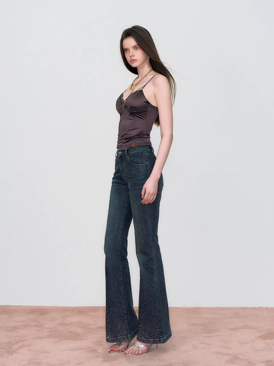 Lace-Trim Satin Camisole