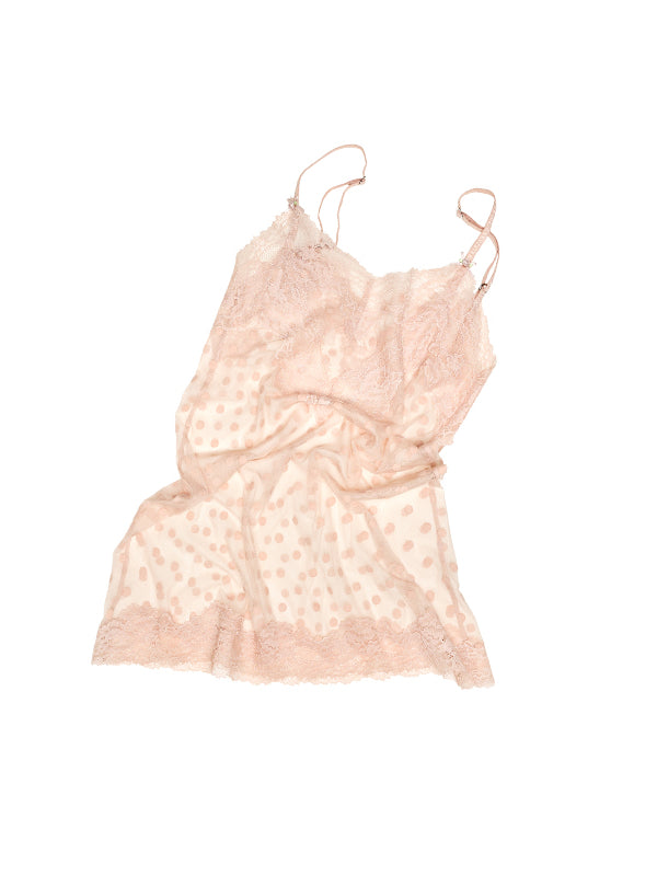 Polka Dot Lace Slip Dress - CHINASQUAD