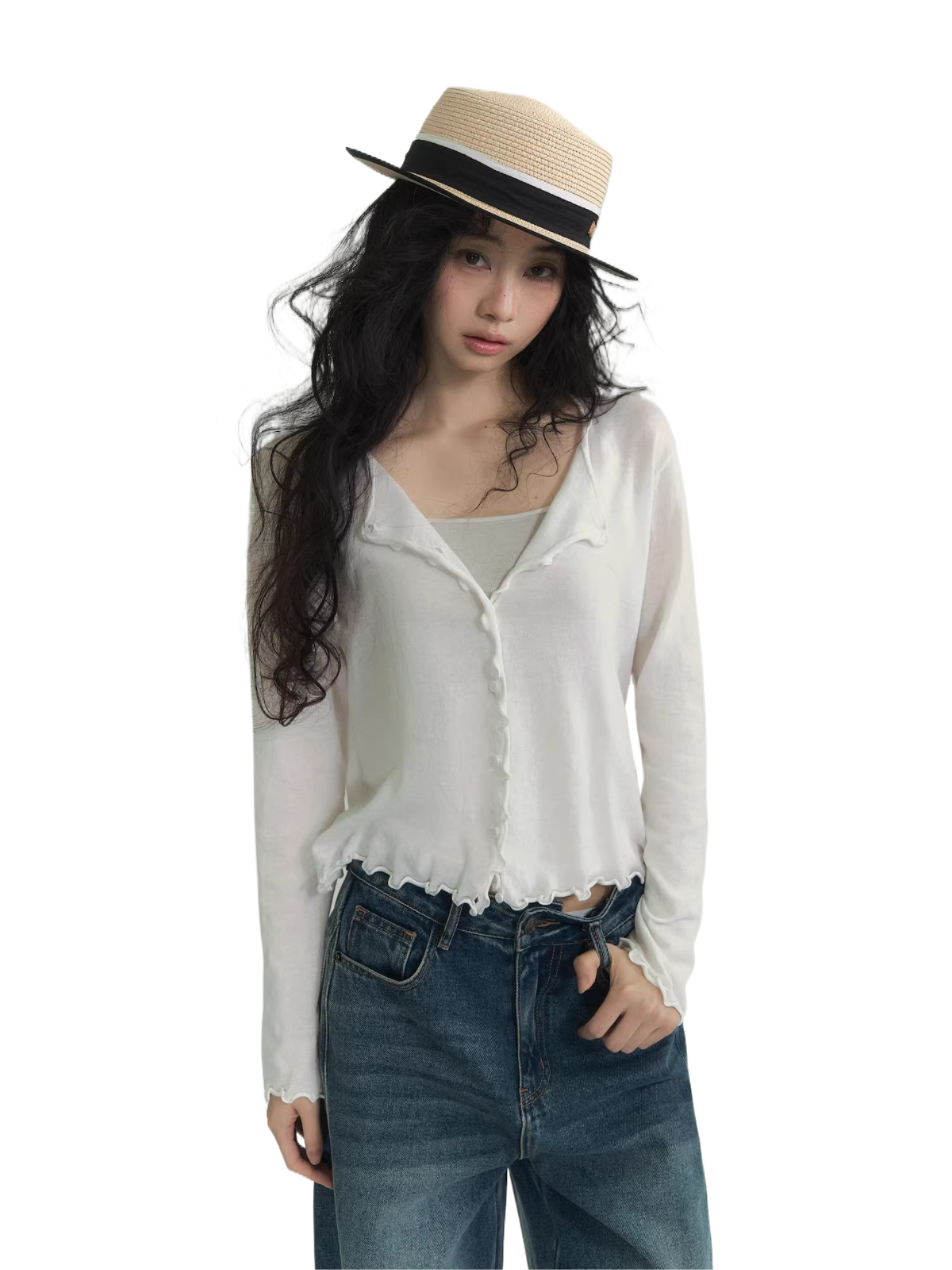 Mercerized Cotton Ultra-Lightweight Cardigan