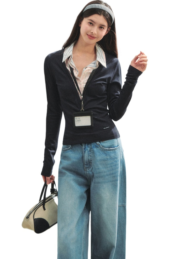 Fake Three-piece Contrast Color Polos - CHINASQUAD