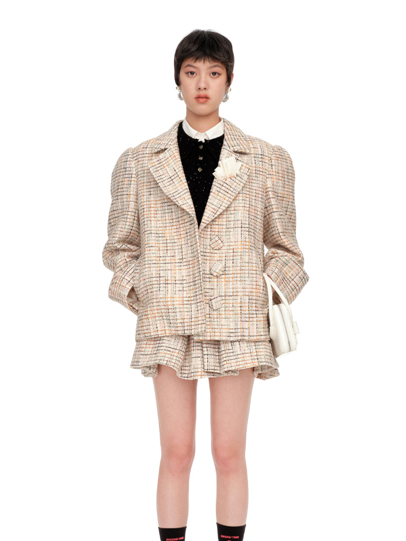 Wool Lapelled Structured Blazer - CHINASQUAD