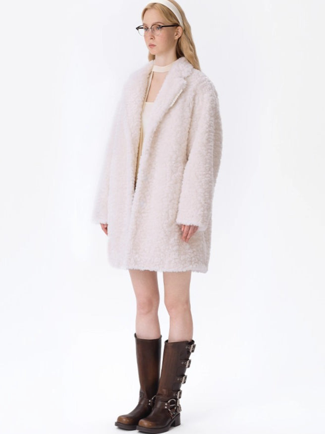 Back-Detail Mid-Length Puffer Coat