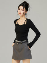 Black & White Butterfly Knot Knit Top - CHINASQUAD