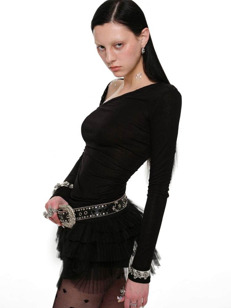 Layered Tulle Mini Skirt - CHINASQUAD