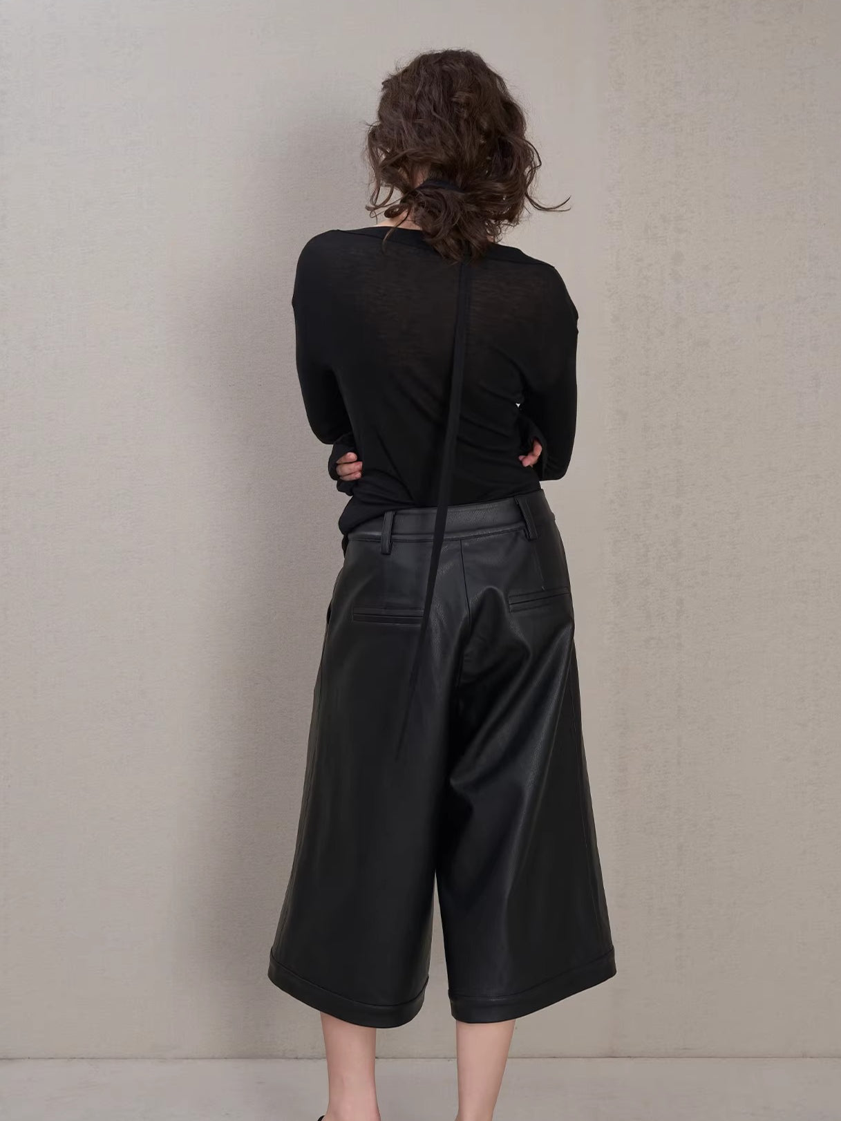 Wool Neck-Wrap Base Layer Cardigan