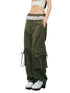 Color Block Large Pocket Lace Work Pants - CHINASQUAD
