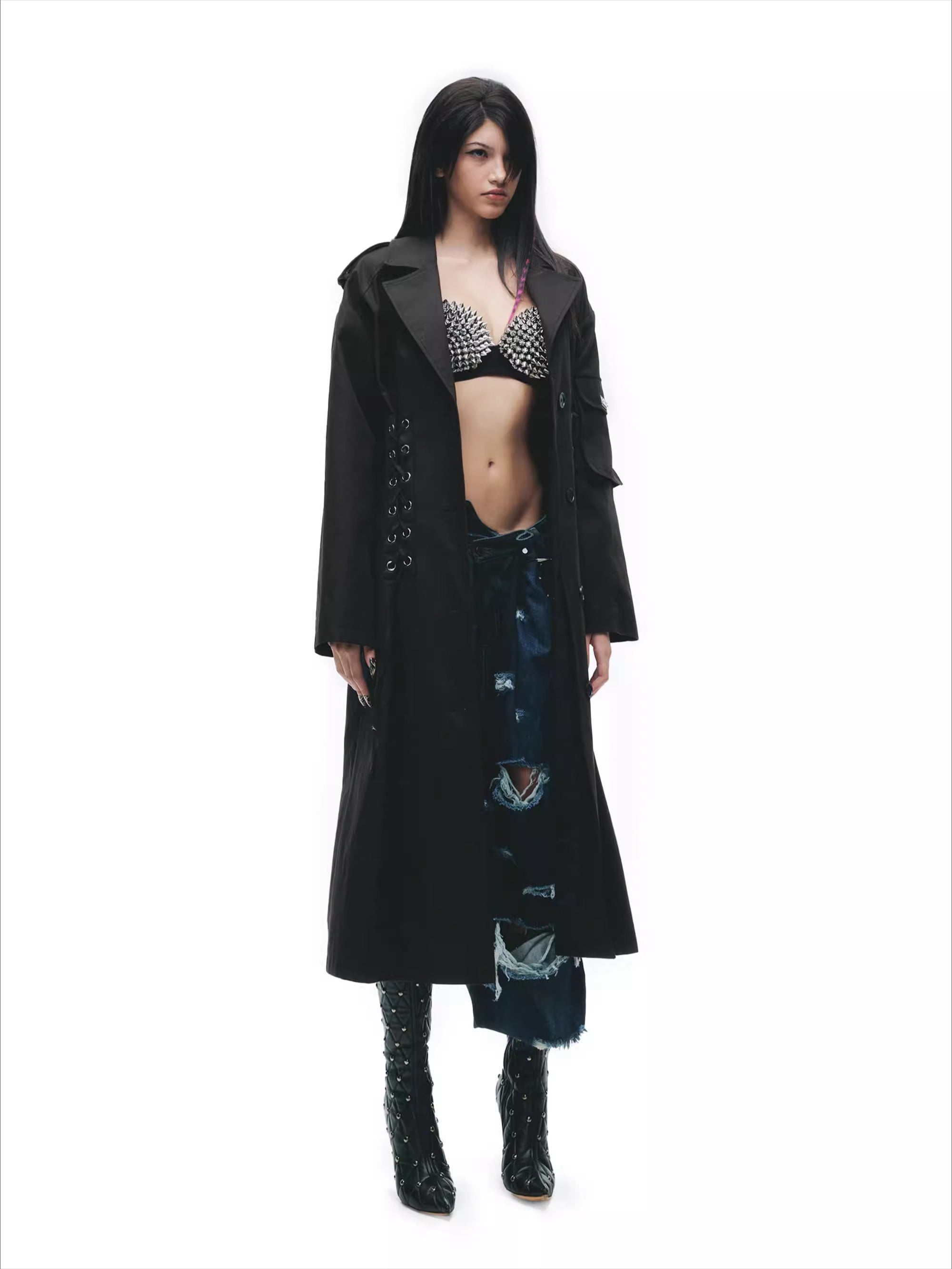Oversized Drawstring Trench Coat