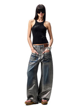 Floral Austrian Rhinestone I-shaped Vest - CHINASQUAD