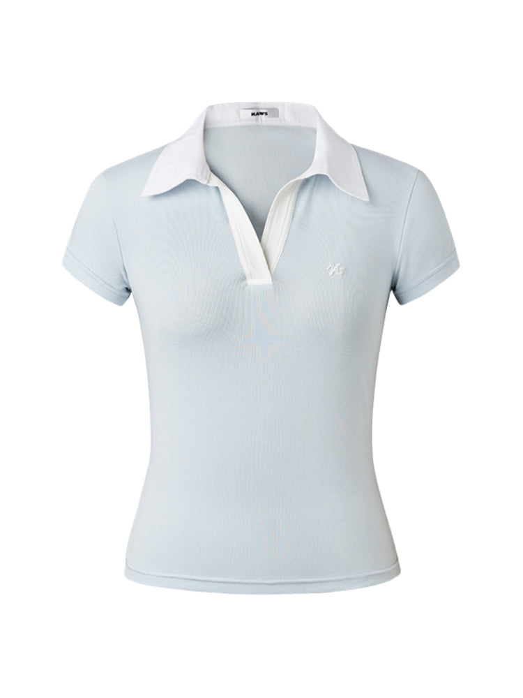 Black and White Striped Slim Fit Shoulder T-shirt - CHINASQUAD