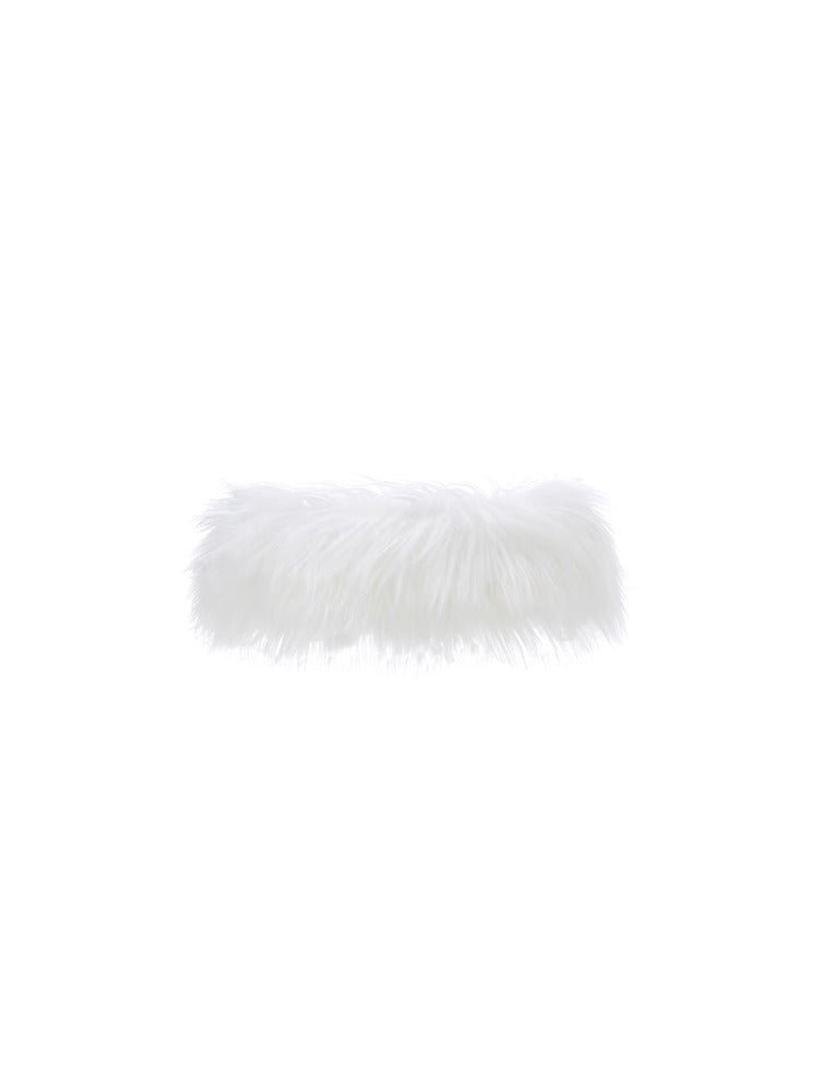 Black & White Fur Waist Belt - CHINASQUAD
