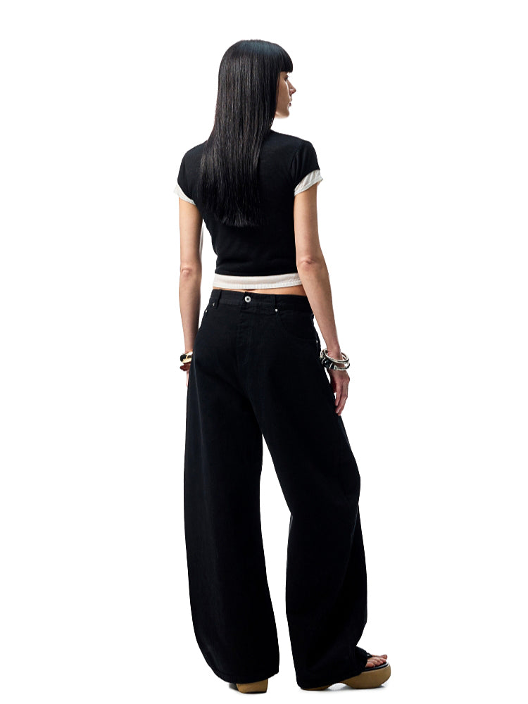 Color-Blocking Fake Two-piece Knit Polo Shirt - CHINASQUAD