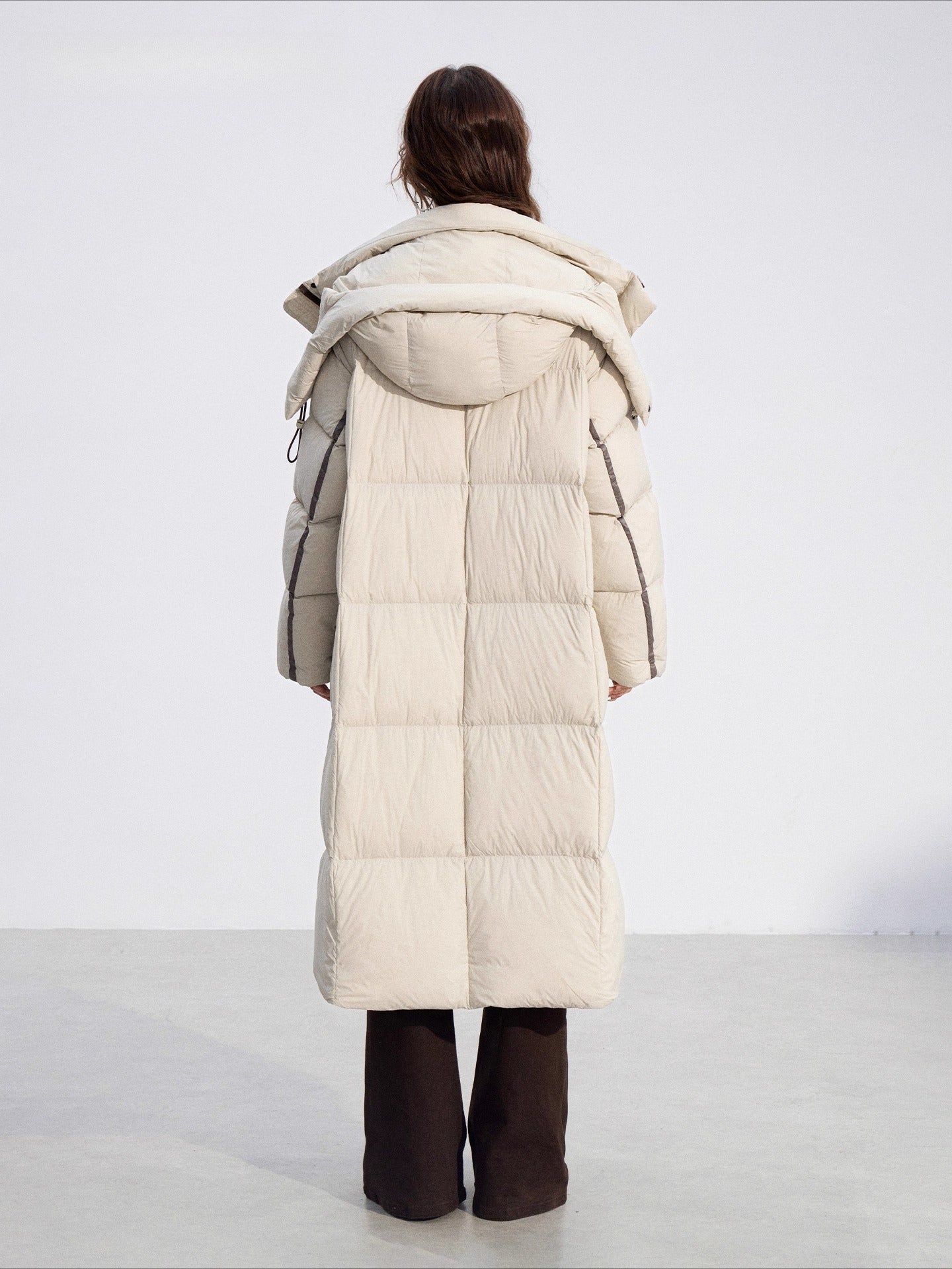 Down Hooded Longline Puffer Coat