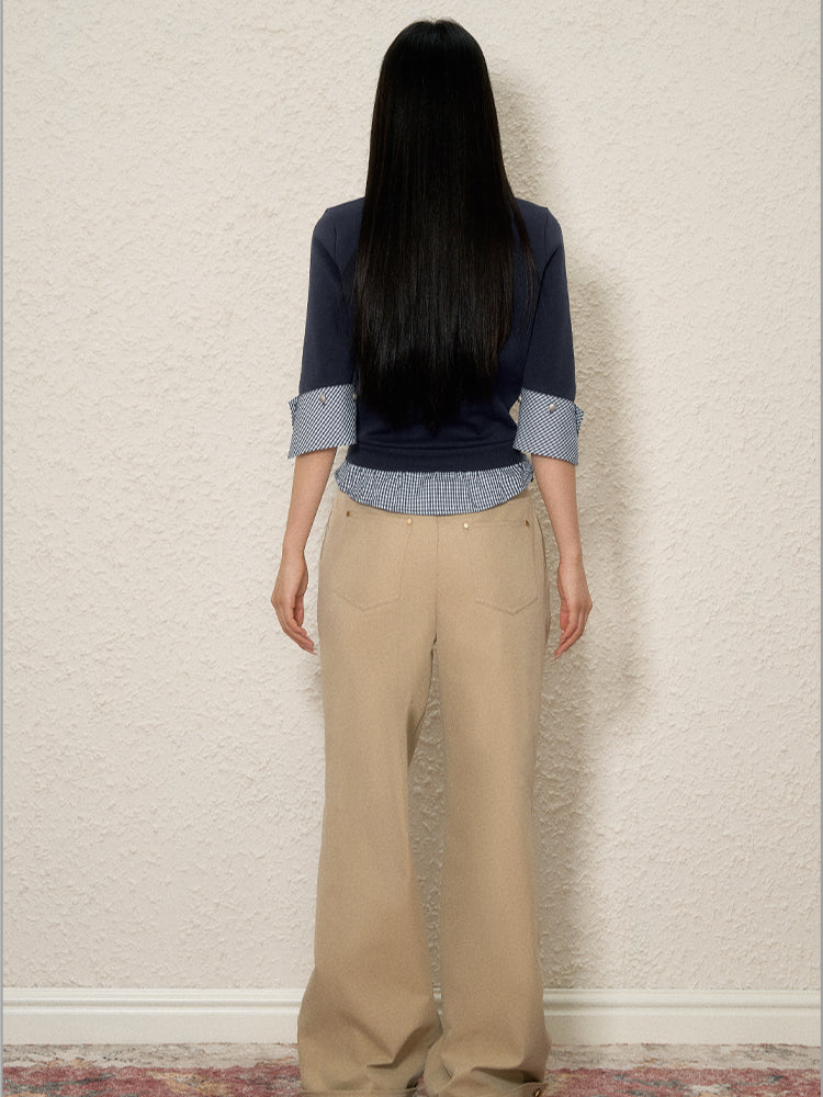 Diagonal Fly Pleated Cargo Pants - CHINASQUAD