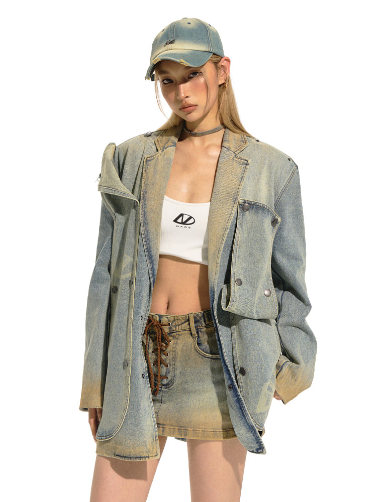 Strap Tie Vintage High Waist Bodycon Skirt - CHINASQUAD