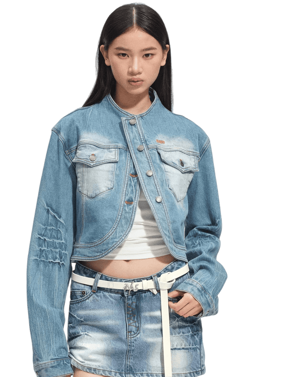Washed Twill Denim Jacket