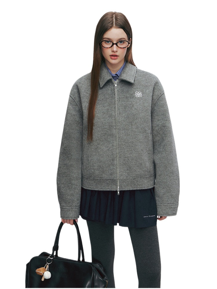 Two-Tone Lapel Woolen Jacket - CHINASQUAD