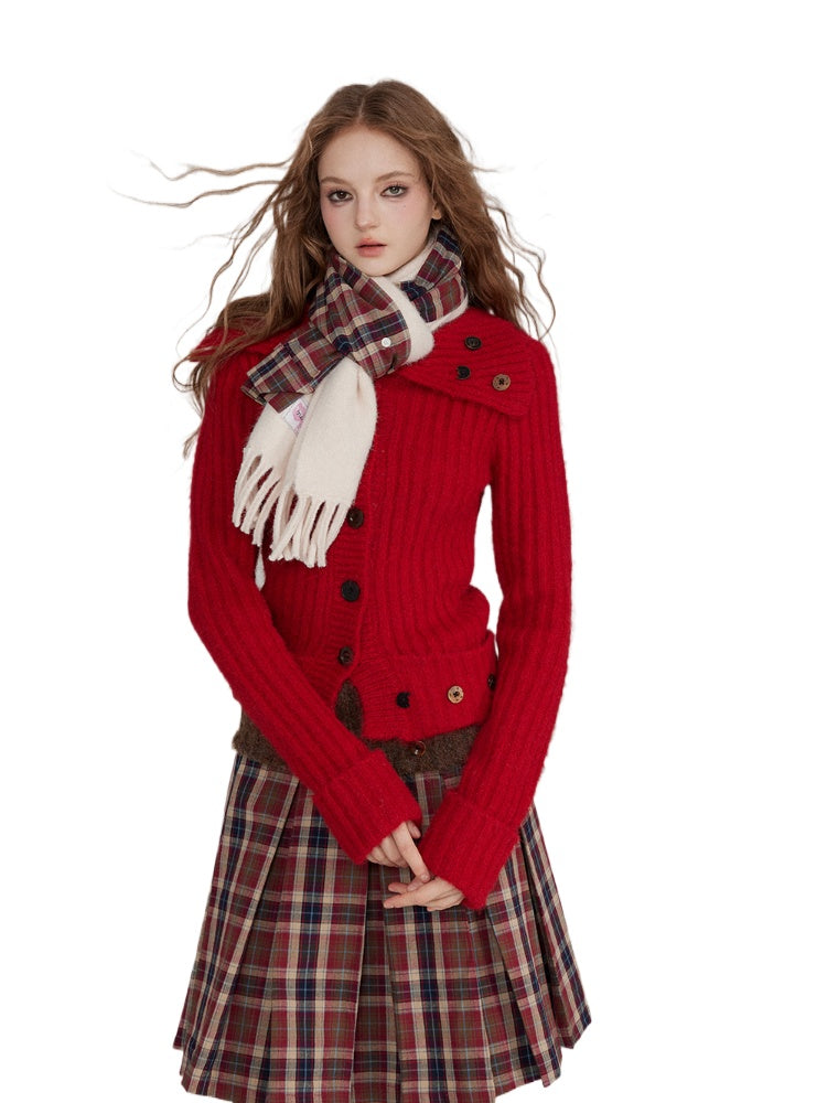 Wool Button Knitted Cardigan - CHINASQUAD