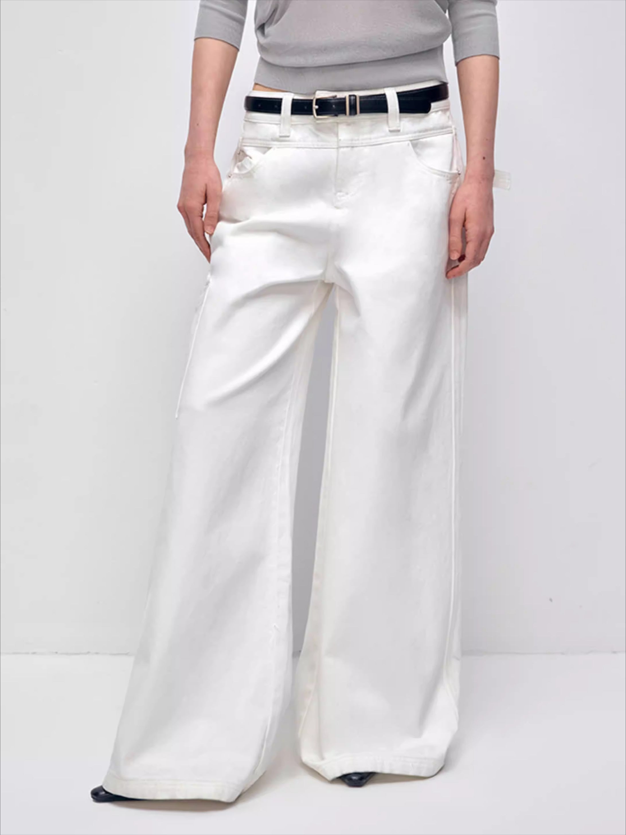 Vintage Soft-Washed Low-Rise Wide-Leg Jeans