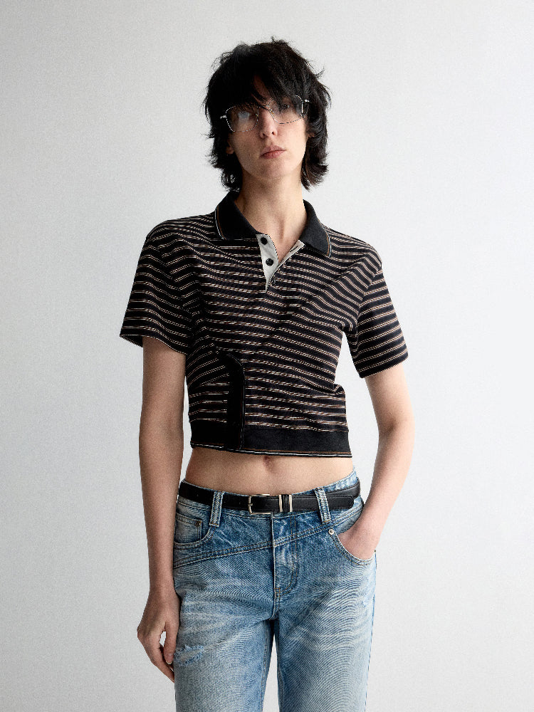 Striped Short-Sleeve T-shirt - CHINASQUAD