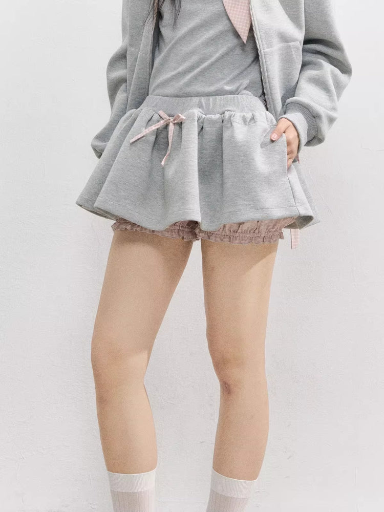 Preppy Style Bow Tie Hoodie