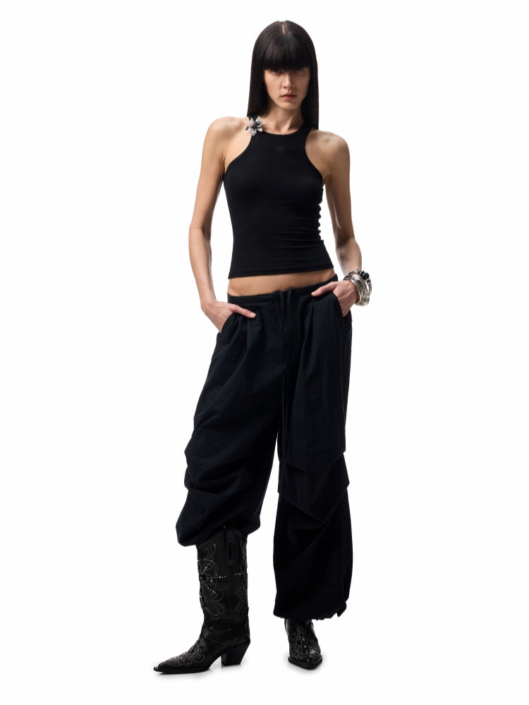 Washed - Distressed Balloon Work Pants - CHINASQUAD