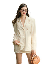 Black & White Embroidered Lace Blazer - CHINASQUAD