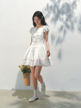 Puff Sleeve Printed Waist - cinching Dress - CHINASQUAD